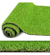 Realistic Artificial Grass Rug 4 FT x 6 FT Fake Faux Turf Grass, ZGR 0.8" Indoor Outdoor Patio Ga...