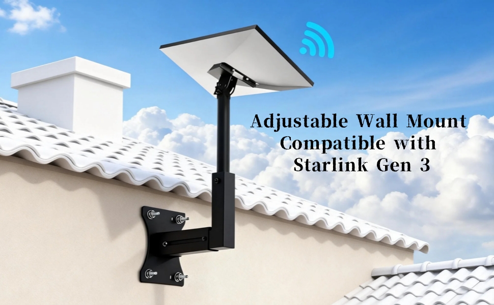 Adjustable Wall Mount Compatible with Starlink Gen 3