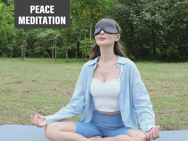 Solid peaceful sleep yoga meditation deep cup sleeping mask eye shades keep out light