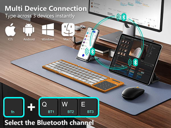 wireless foldable keyboard