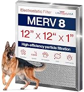12x12x1 Electrostatic Air Filter, MERV 8, Washable, Reusable Furnace AC/HVAC Filter, Energy Savin...