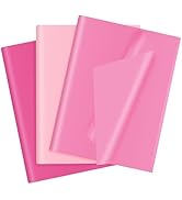 30 Sheets Pink Tissue Paper for Gift Bags, Assorted Pink Tissue Paper Wrap Bulk for Decoration We...