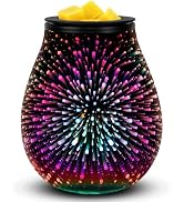 Wax Melt Warmer for Scented Wax- Glass Wax Melter for Home Fragrance with Removable Tray, Essenti...
