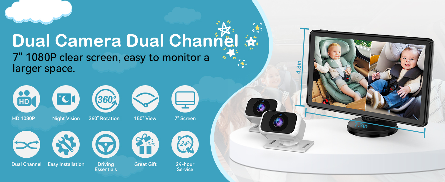 car camera for baby rear facing