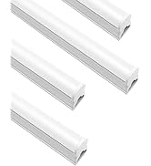 LightingWill LED T5 Integrated Fixture 3FT, Daylight White 6000~6500K, 14W, Linkable LED Shop Lig...
