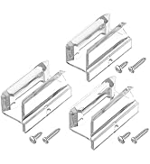 PalpitateC Clear Acrylic Sliding Shower Door Bottom Guide with Screw fits for Sliding Shower Door...