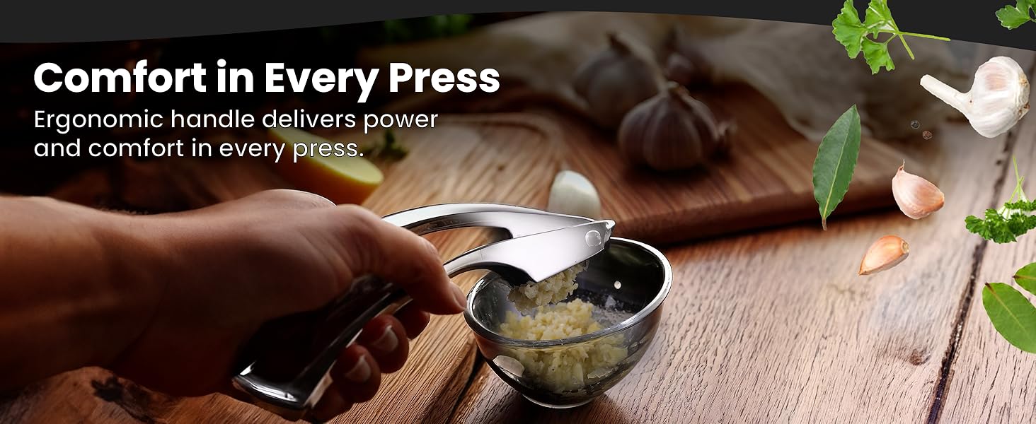 Ergonomic Handle for easy pressing