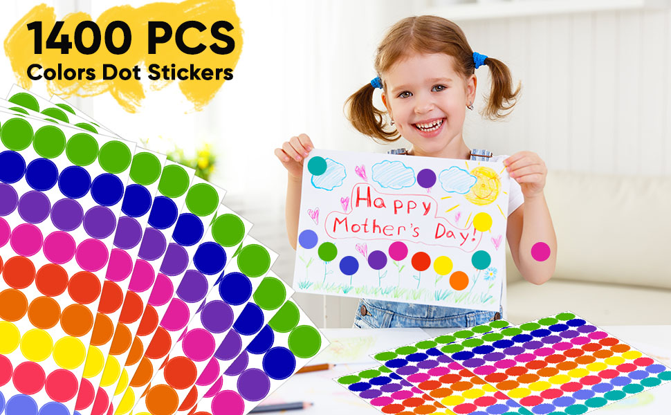 colored dot stickers