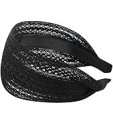 ACO-UINT Hairband, Boho Style Non-slip Wide Headband with Teeth, Fabric Headbands for Women's Hai...