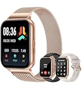 Smart Watches for Women Men (Answer/Make Calls, 3 Bands), 1.85" Fitness Tracker Watch for iPhone/...