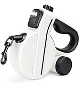 COSOWO Retractable Dog Leash with USB Charged LED Light & Reflective Tape, 16FT Heavy Duty Pet Le...