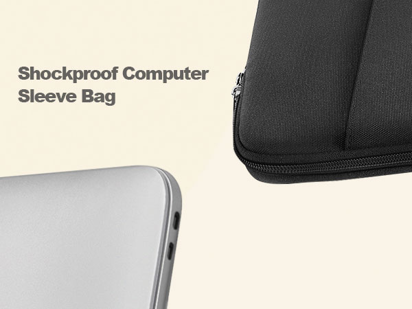 13.3 inch Laptop Sleeve Shockproof Computer Sleeve Bag with Accessory Pocket