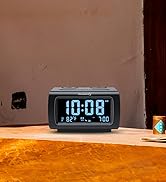 DreamSky Alarm Clock Radios for Bedrooms with Battery Backup, Large Big Numbers with Dimmer Wheel...
