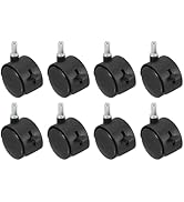PATIKIL Office Chair Wheels Replacement 2", 8 Pcs Nylon Heavy Duty Office Furniture Casters Wheel...