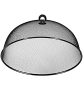 HEMOTON Mesh Food Cover Stainless Steel Mesh Dome Food Cover Protector, Round Mesh Screen Food Te...