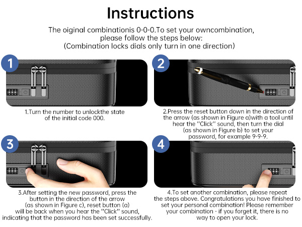 large Fireproof Document Box with lock