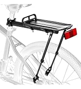 YONTUO Rear Bike Rack,Bike Cargo Rack,Aluminum Alloy,Large Size Reflective,Retractable,Universal