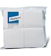 AAwipes Cleanroom Wipes Lint Free Wipes 4" x 4" Cellulose/Polyester Blend (4" x 4"-600 Pcs)