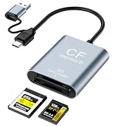 Professional CFexpress Type B & SD Card Reader with USB 3.2 (Gen 2) 10Gbps,USB-C&USB-A 2-in-1 Typ...