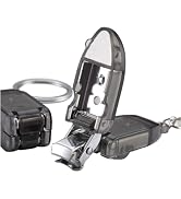 Silver Travel Keychain Finger Nail Clippers,Portable Nail Clippers for Thick Nails with Nail File...