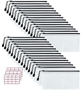 Vuzvuv 30pcs 9.1"x 4.5" Mesh Zipper Pouch Zipper Bags, Zipper Case Pouch Bulk, Mesh Bag for File,...