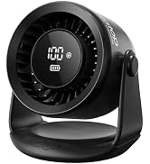 Gaiatop Desktop Fan, 6 Speeds Ultra Quiet Bedroom Fan, Up to 20H Cooling | LED Display, 110° Tilt...