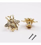 HEVSTIL 2-Pack Bee Shape Cabinet Knob,Nature Theme Single Hole Pulls for Cabinet Dresser Knobs Fu...