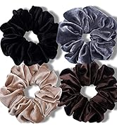 IVARYSS Extra Large Scrunchies for Women's Thick Hair, Premium Velvet Soft Jumbo Scrunchy, XL 6 i...
