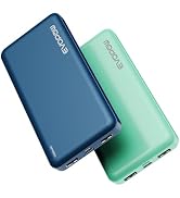 Evopow 2-Pack Portable Charger, Slimmer 10000mAh Power Bank, USB C in&Out Fast Charging Battery P...