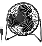 EasyAcc 6 Inch USB Desk Fan, Small USB Desk Fan, [Small Quiet Strong Airflow and 360° Rotating Pe...