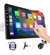 10.1 Inch Rotatable Carplay Screen for Car and Android Auto,Single Din Car Stereo with 1080P Back...