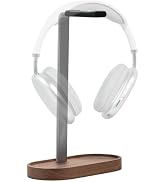 muso wood Headphone Stand & Desktop Headset Holder | Space-Saving Premium Solid Wood Storage Base...