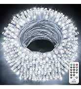 KNONEW 502ft Christmas Lights Outdoor White 1500 LED String Light with Remote Control 8 Modes and...