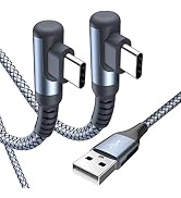 sweguard USB Type - C Fast Charging Cable Right Angle 2-Pack, 6.6FT - Compatible with iPhone 17 1...