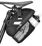 ROCK BROS Bike Saddle Bag, Bike Bag under Seat, Strap-on Bike Seat Storage Bag, Cycling Wedge Pac...