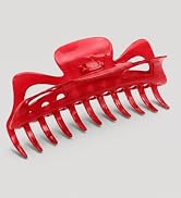 Parcelona French Classic Jumbo Large 5 1/2" Celluloid Acetate No Slip Grip Covered Spring Jaw Hai...