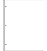 A4 Blank Filler Paper, 3-Hole Blank Paper, 100Sheets / 200Pages Loose-Leaf Paper, 100gsm White Pa...