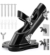 Flag Pole Holder, Anovo Flag Pole Brackets Mount Outside House Heavy-Duty Aluminum Metal Rust Pro...