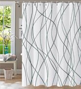 green shower curtain