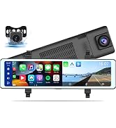 Mirror Dash Cam with Wireless Apple Carplay&Android Auto,11.26
