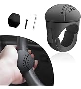 Povtii Steering Wheel Spinner, 360° Rotatable Soft Surface Steering Wheel Booster, Anti-Slip Sili...