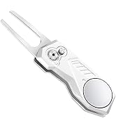 Mile High Life Golf Divot Repair Tool w Magnetic Golf Ball Marker | All Metal Foldable Divot Tool...