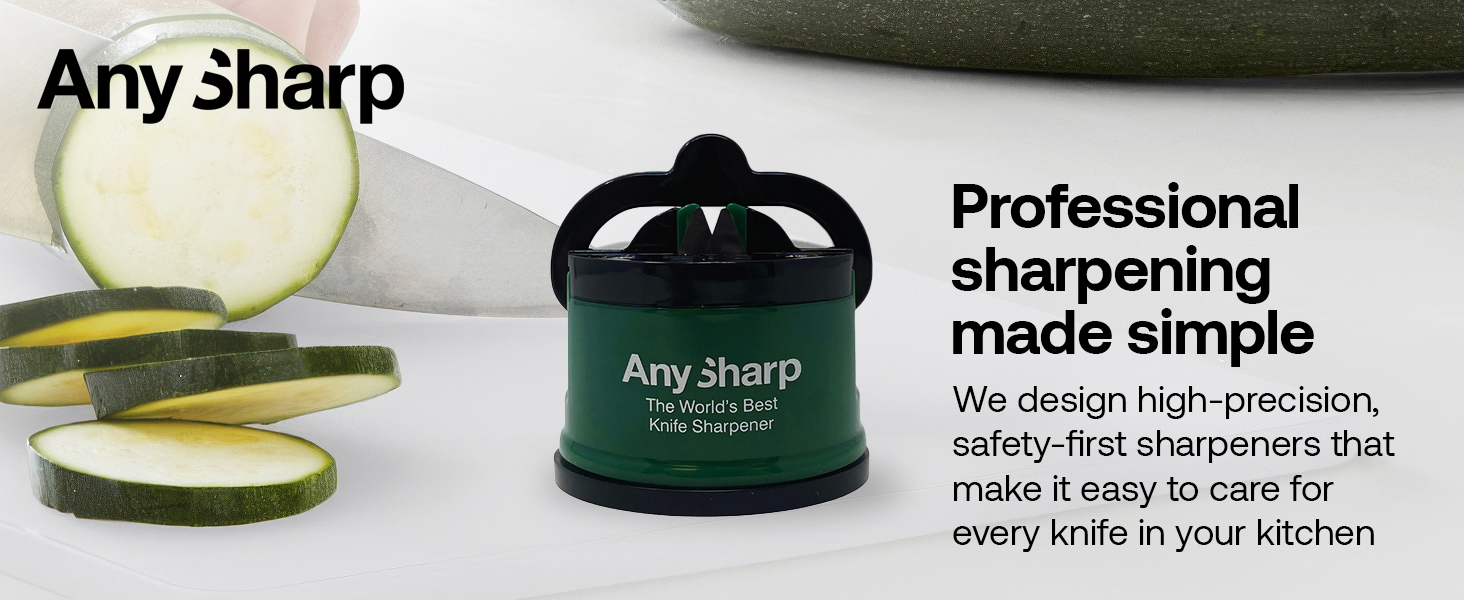 AnySharp EDITIONS Hands Free Knife Sharpener Easy to Use Sharpening Tool