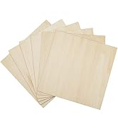 Unfinished Wood, 6 Pack Basswood Sheets for Crafts, Craft Wood Board for House Aircraft Ship Boat...