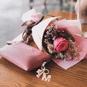 pink purse keychain