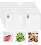 FEPPO Reusable Vacuum Sealer Bags for Food, 20 PCS (10 Medium 8.3"×8.7" + 10 Large 10.2"×11") BPA...