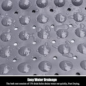 Wet Floor Non-Slip for Elderly & Kids Bathroom, 30% Longer Bathtub Mats, 200 Suction Cups