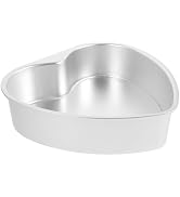 Uonlytech Heart Shaped Cake Pan with Removable Base, 8 Inch Aluminium Chiffon Cake Mold Baking Mo...