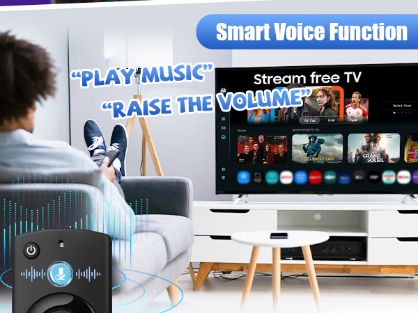 Replacement Voice Remote Control for All Fire-Series, TV Cube/Stick, Compatible with 4K Max/4K