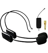 Wireless Microphone System for 2 People, 2.4G Dual Wireless Headset Mics Ideal for Speakers, Voic...